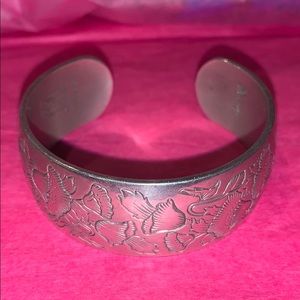 Vintage Kirk Stieff pewter cuff bracelet
